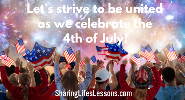 Let's strive to be united as we enjoy 4th of July